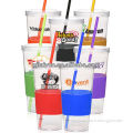 22OZ with straw and grip single wall cup sublimation mug